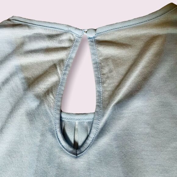 FRENCH CONNECTION Sky Blue Pleated Chiffon Blouse (S) - Picture 4 of 5